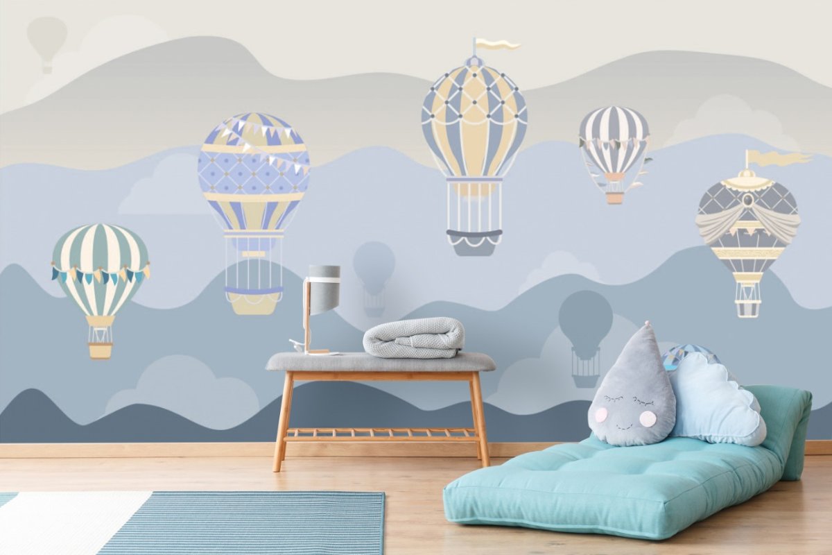 Фотообои разноцветные 3d шары для детской интерьере