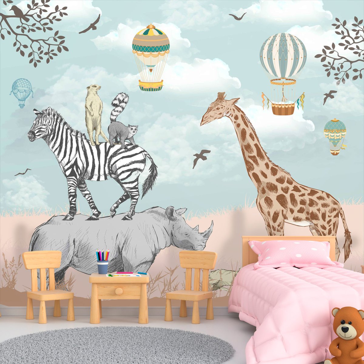 Комната в стиле сафари