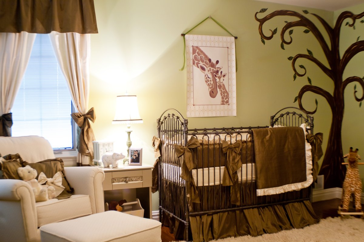 Комната для новорожденного в стиле сафари