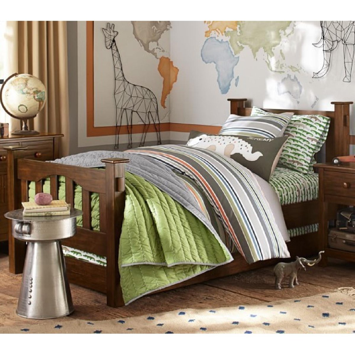 Спальня в стиле путешествий