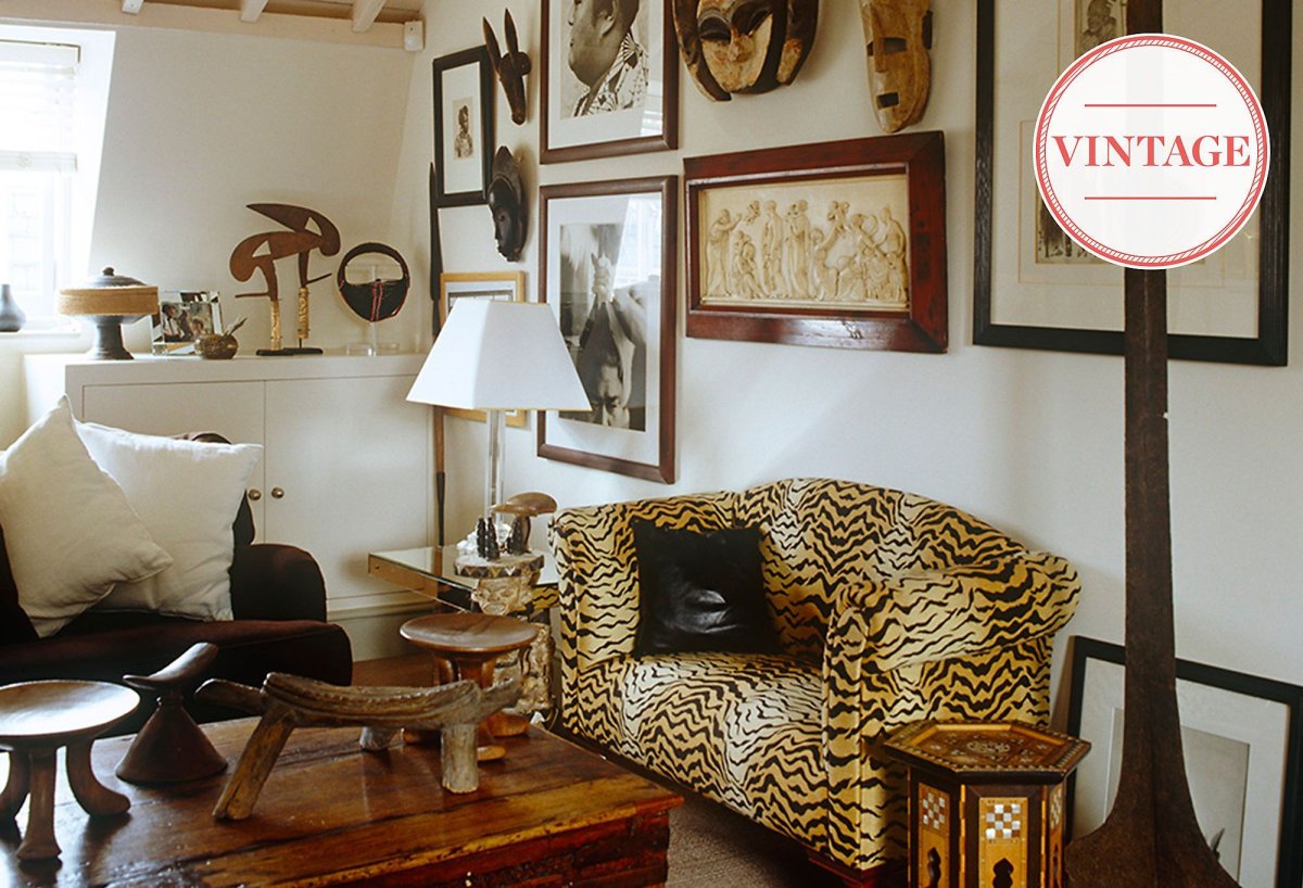 Маленькая комната на даче в стиле сафари