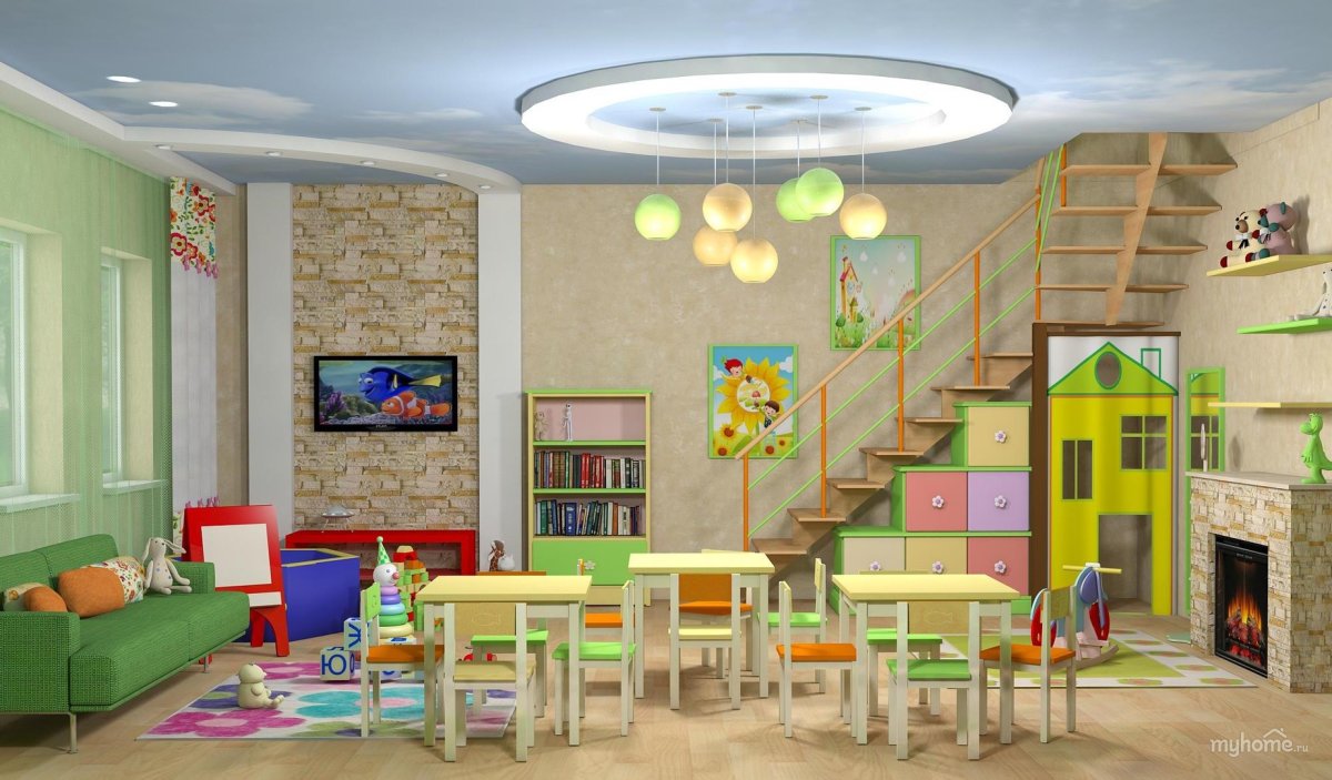 Интерьер игровой комнаты в детском саду