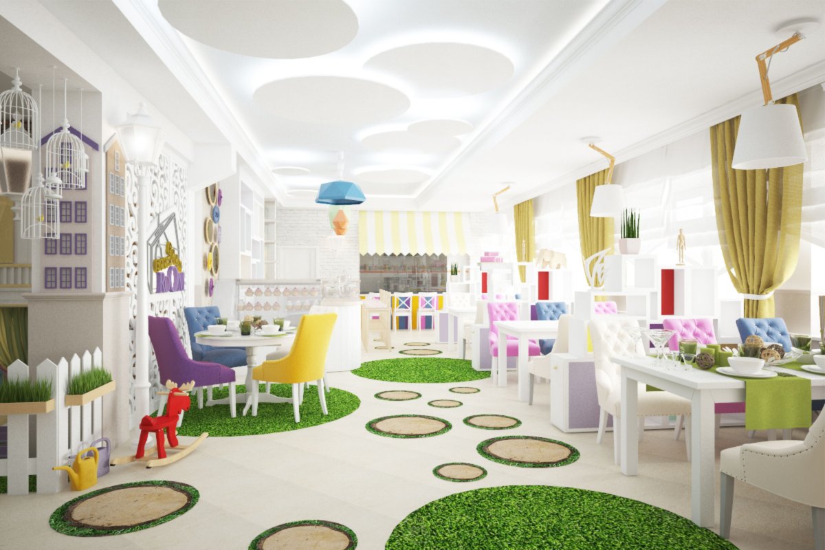 интерьер дизайн детского кафе
