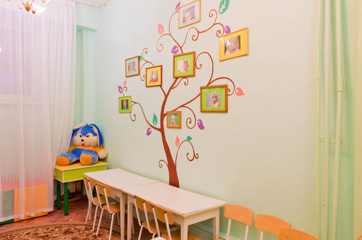 Единорог на стене в детской