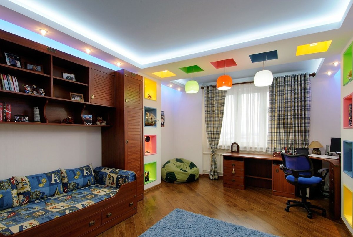 Освещение в детской комнате для мальчика