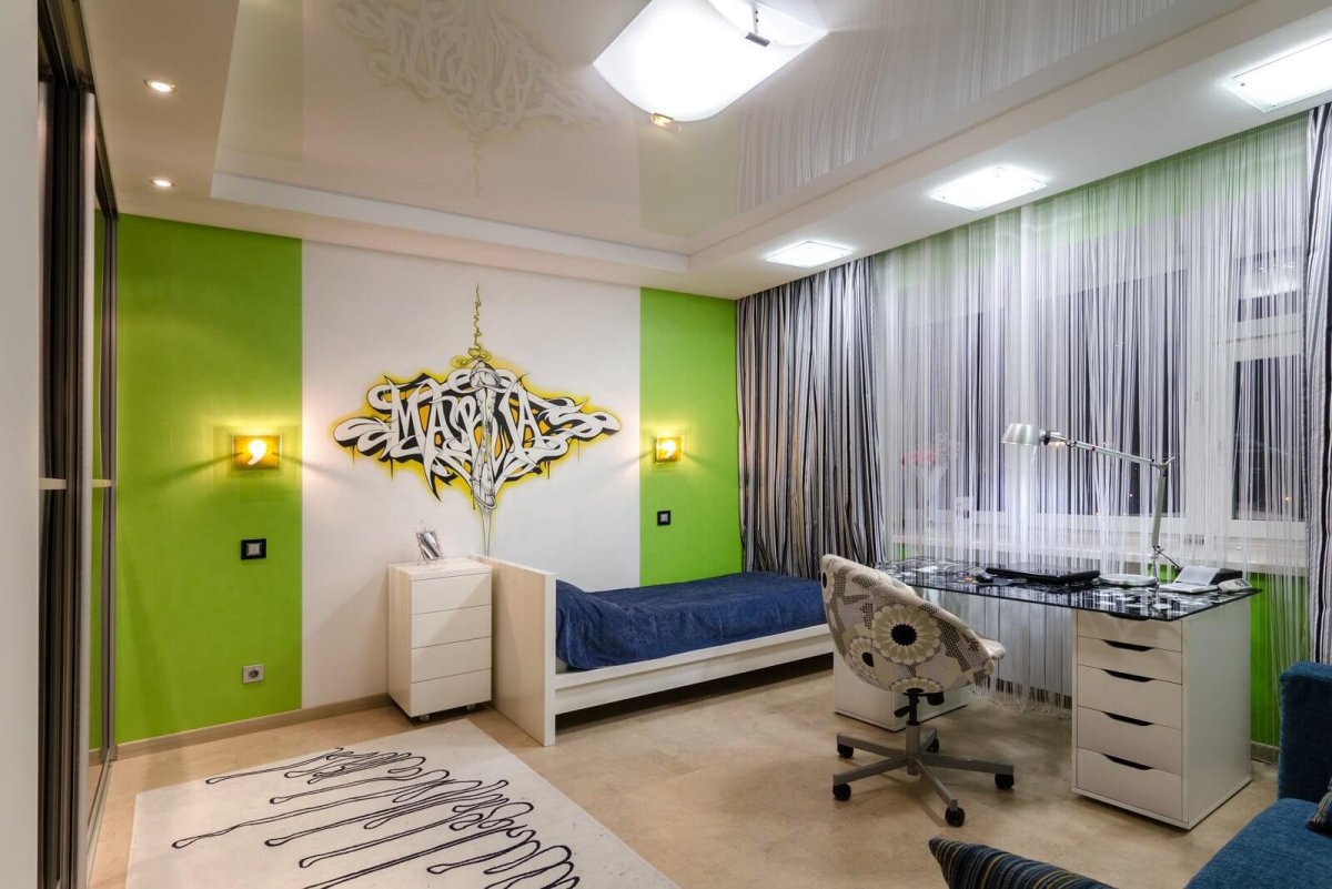 Потолок в подростковой комнате