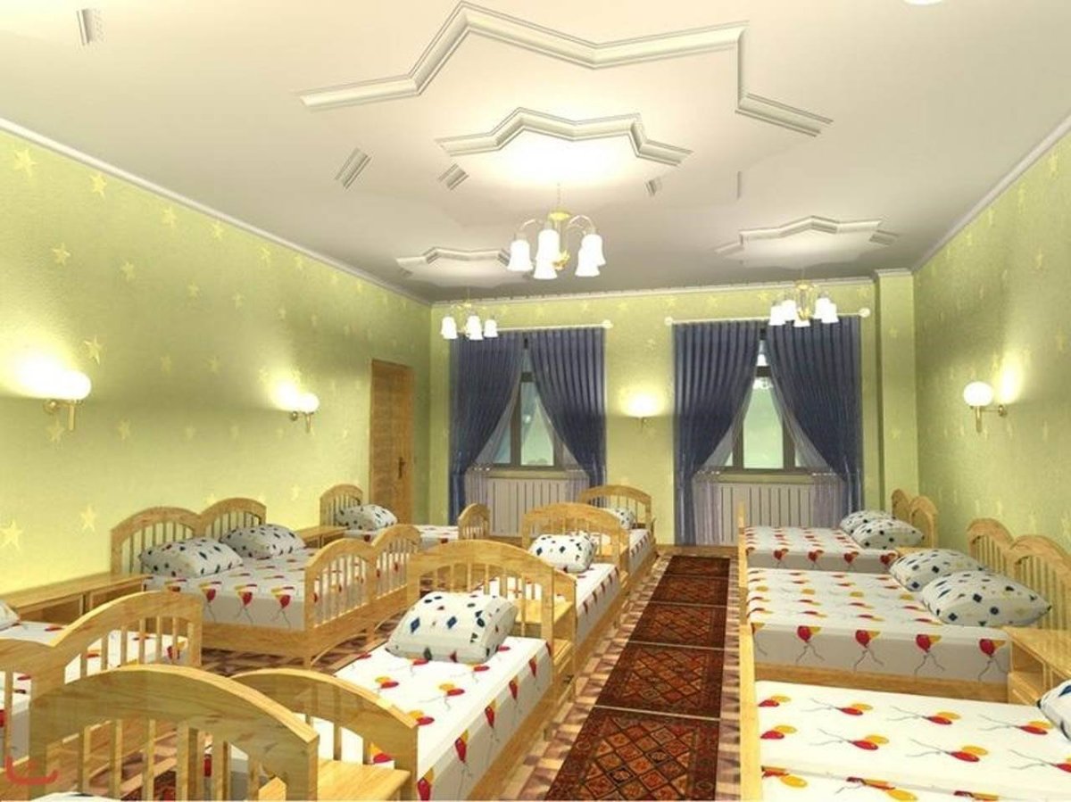 Детская в желто-зеленых тонах