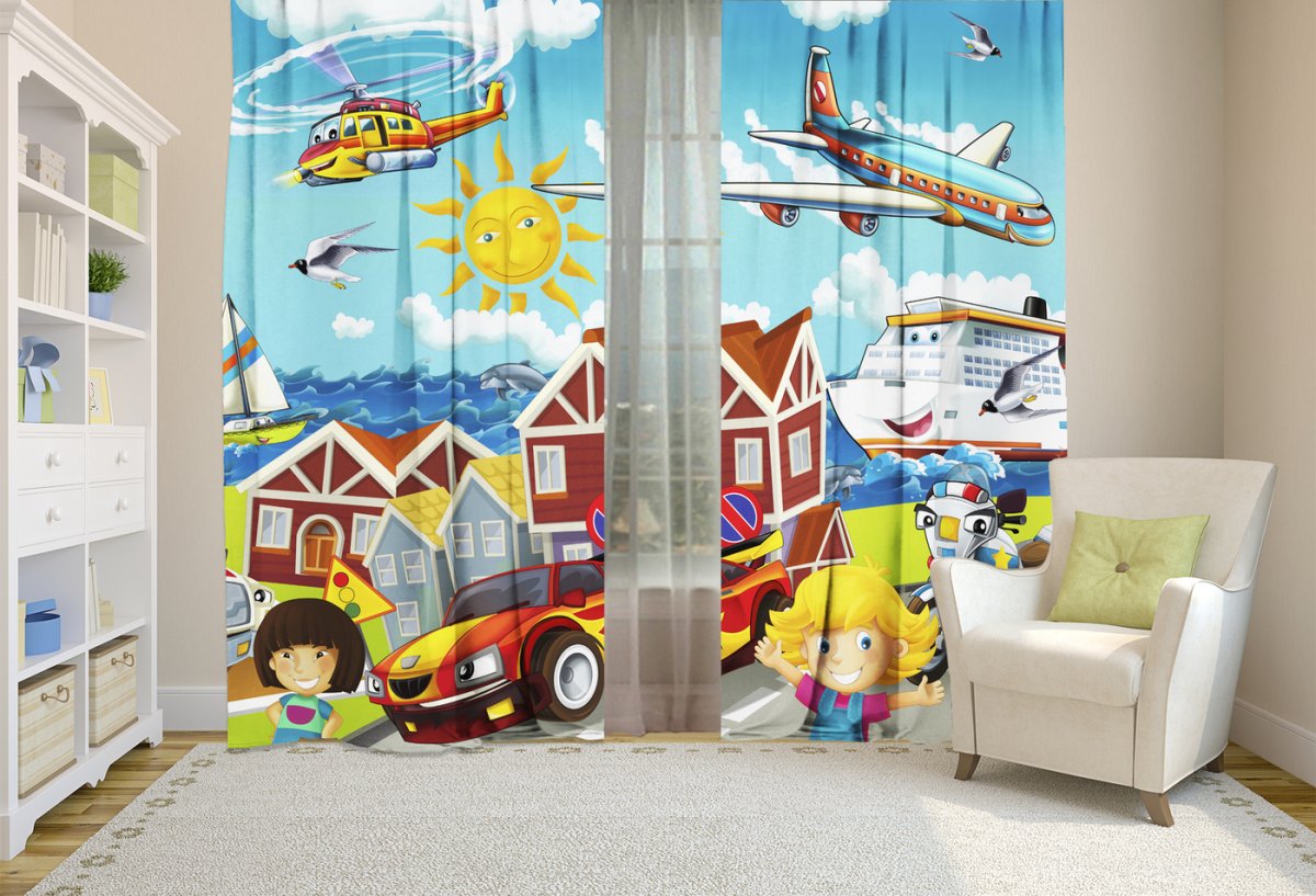 Шторы с машинками