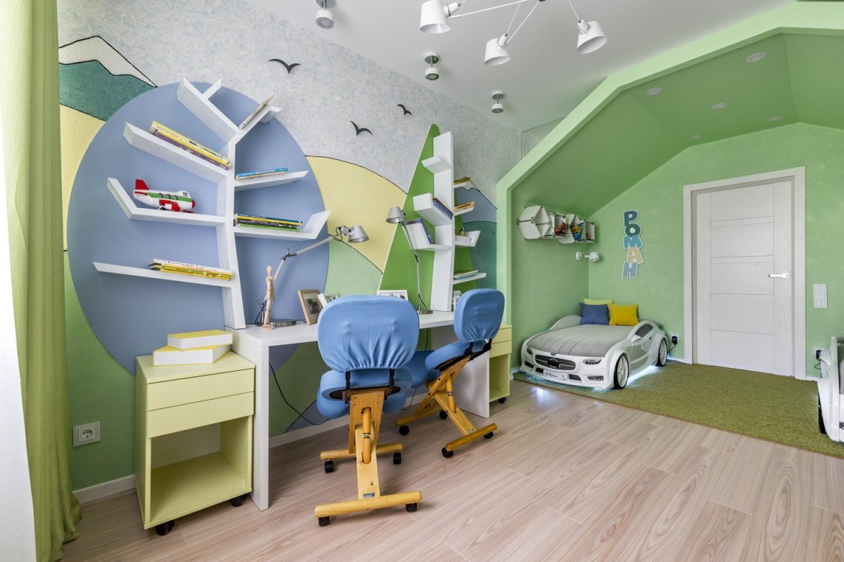 Отделка стен в детской комнате