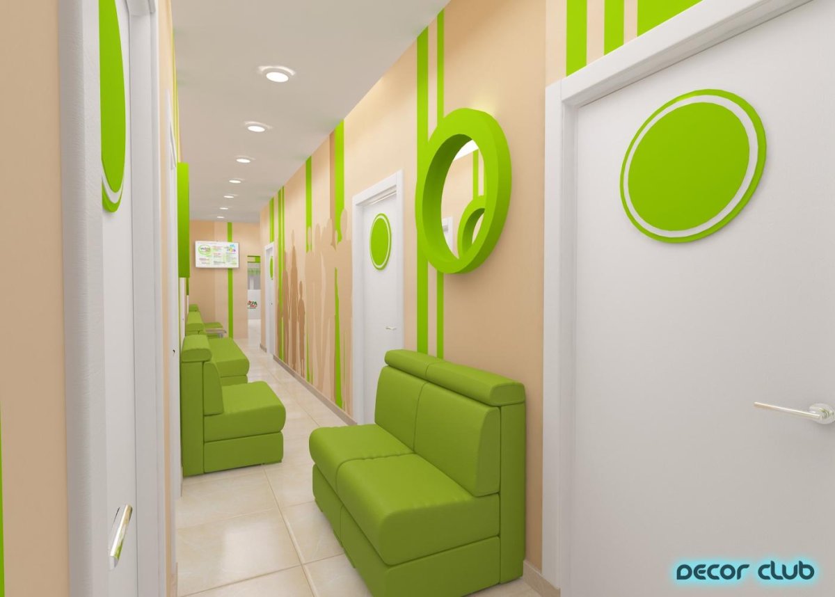 Интерьер холла детской поликлиники