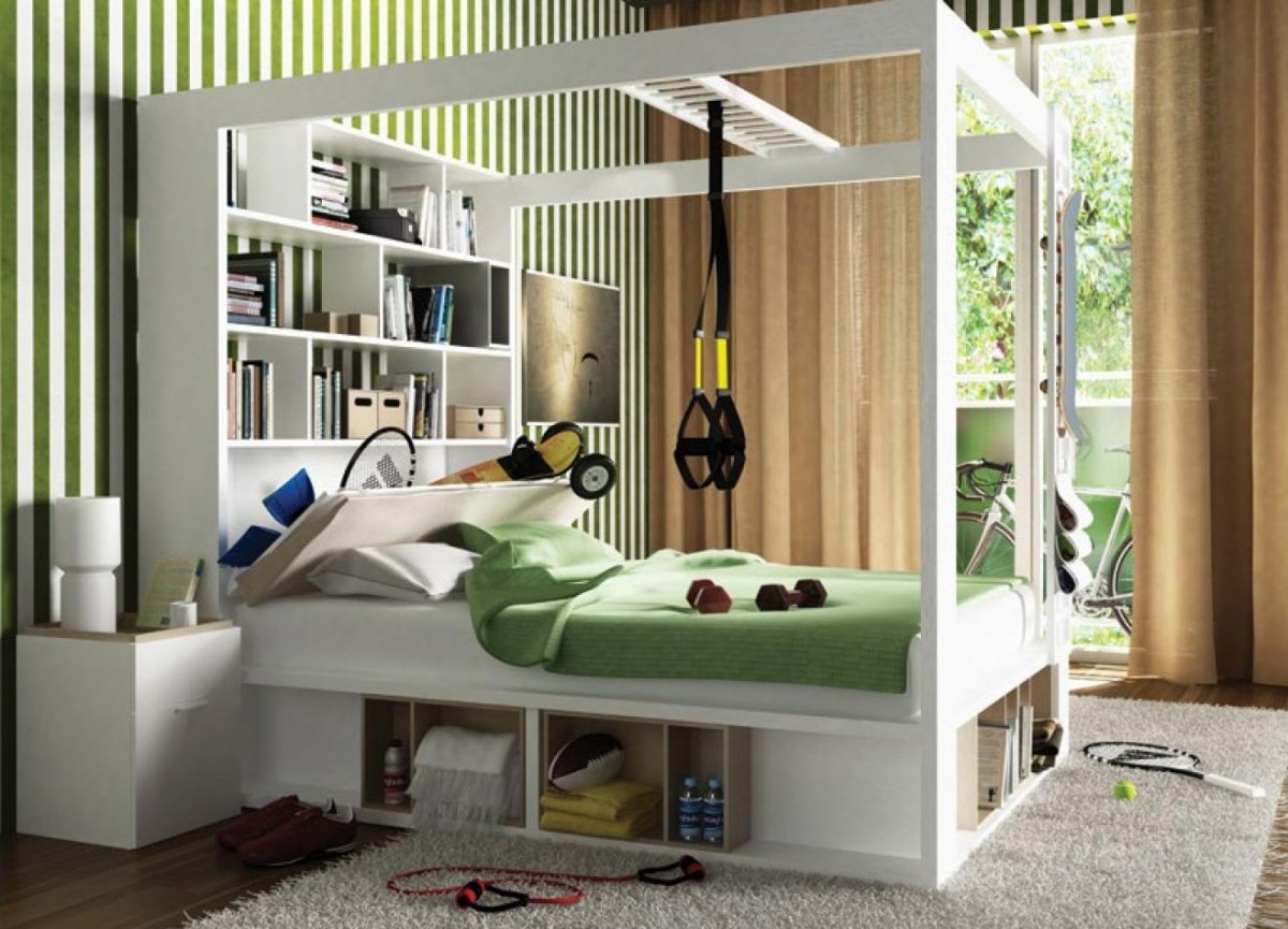 Уютная спальня в нише, Альков