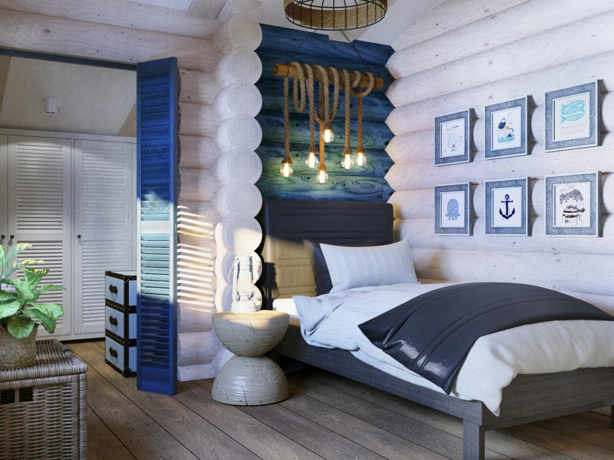 Комната для подростка в срубе