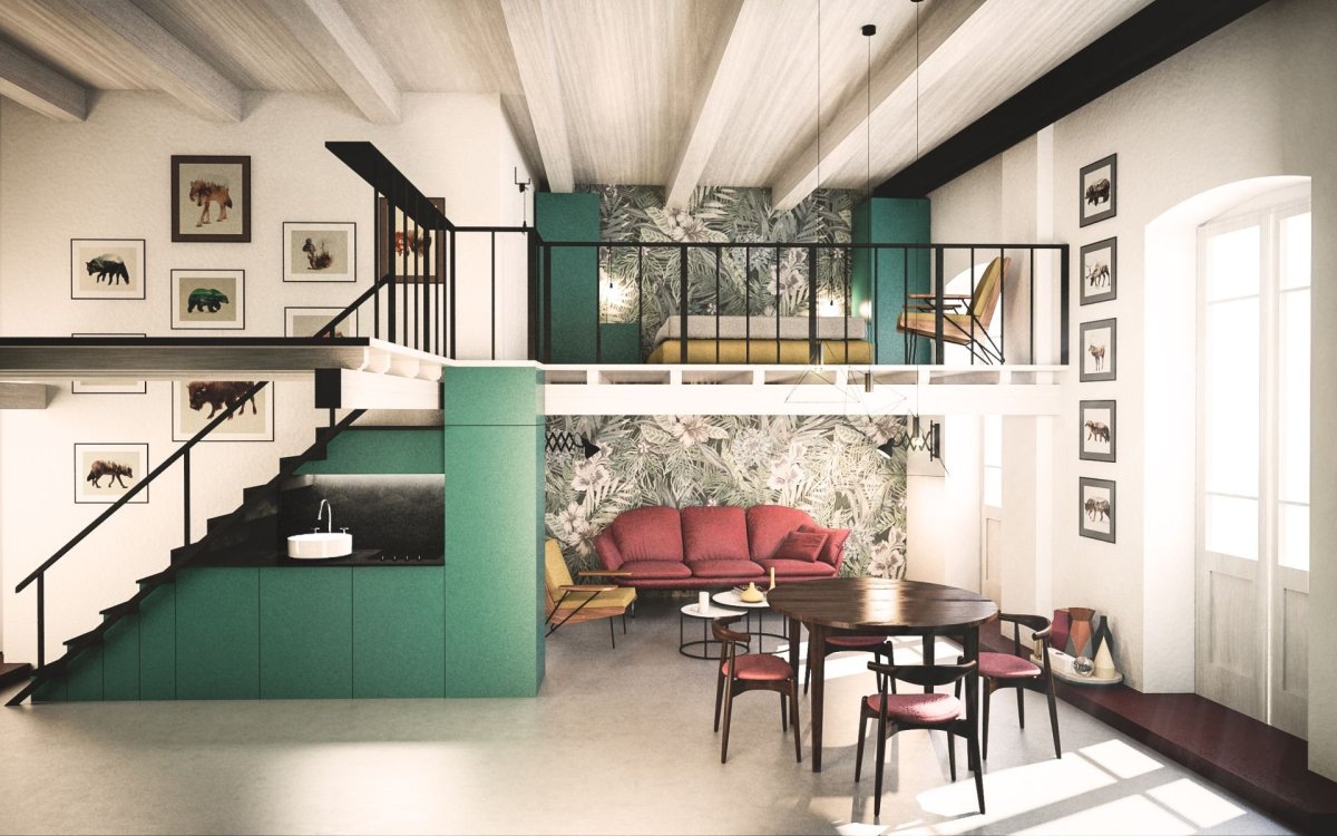 2х уровневые студии в стиле лофт СПБ