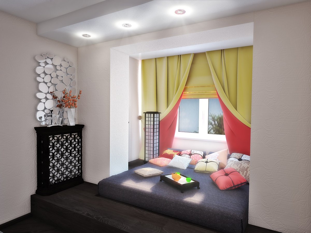 Комната с лоджией дизайн фото картины