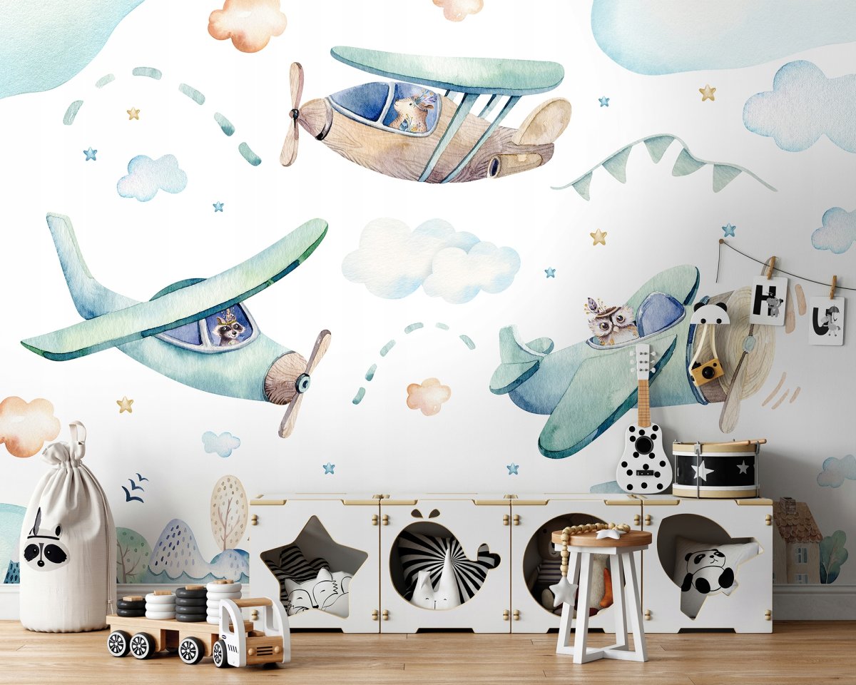 Фотообои детские самолетики