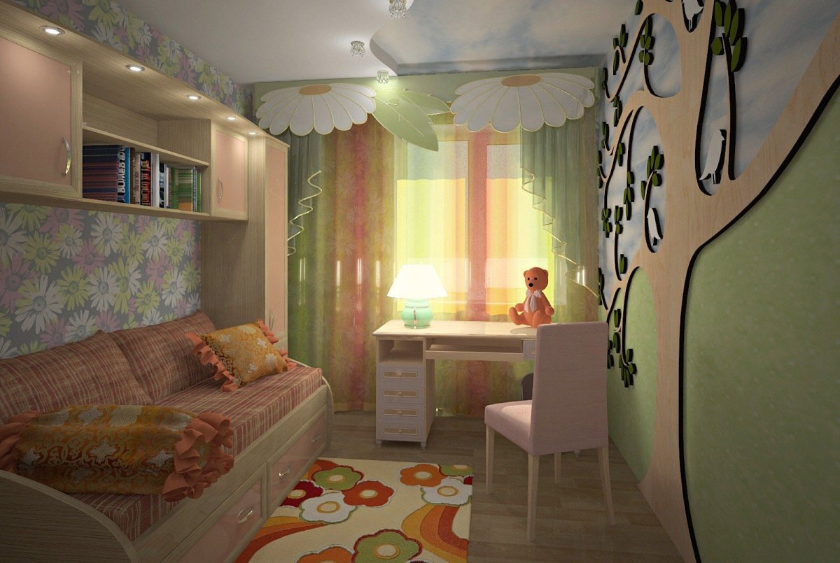 Детская комната для двоих разнополых 18 кв.м икеа