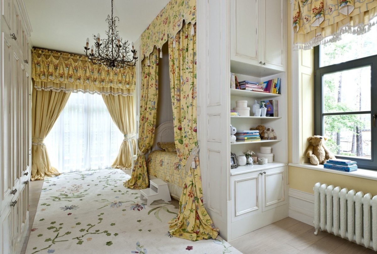 Зонирование детской комнаты для девочки