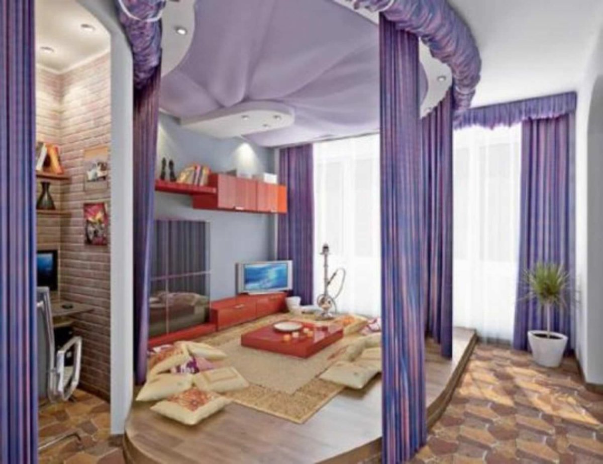 Разделение комнаты на спальню и детскую