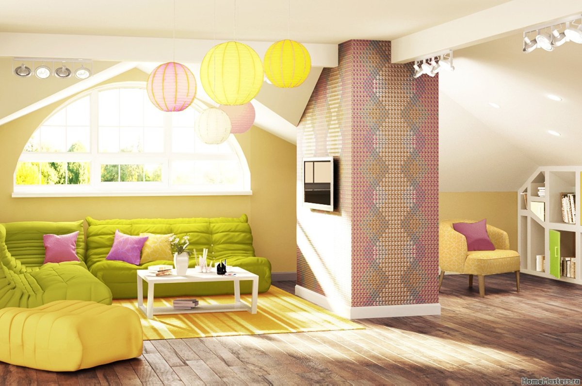 Зонирование детской комнаты для девочки