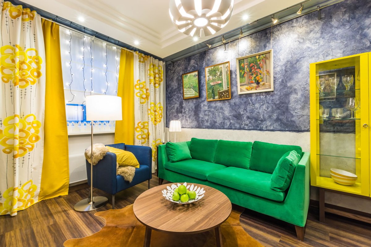 Гостиная в желтом стиле