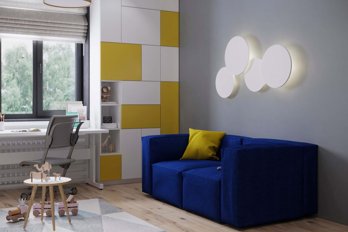 Детская в серо желтых тонах