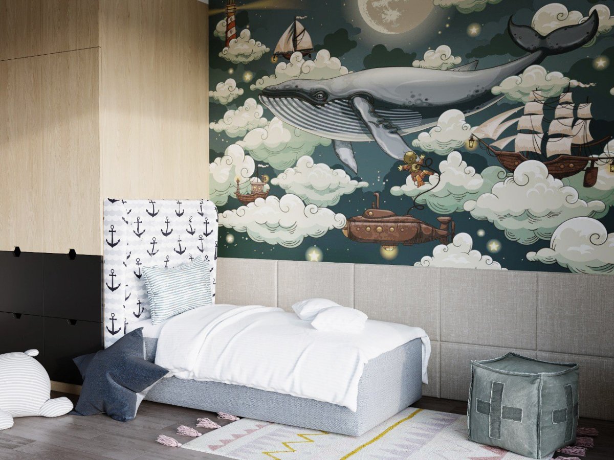 Роспись стен с морепродуктами