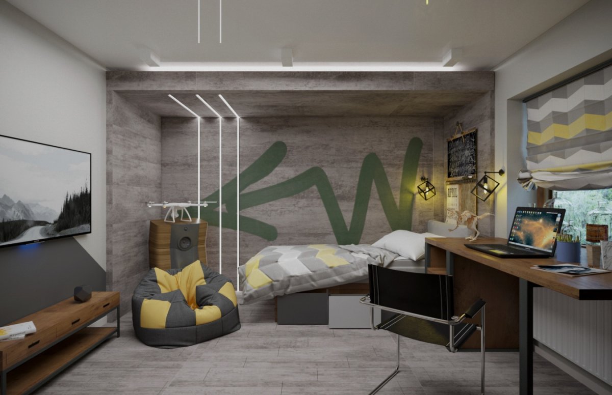 Стиль Контемпорари в интерьере Гарри Поттер детская