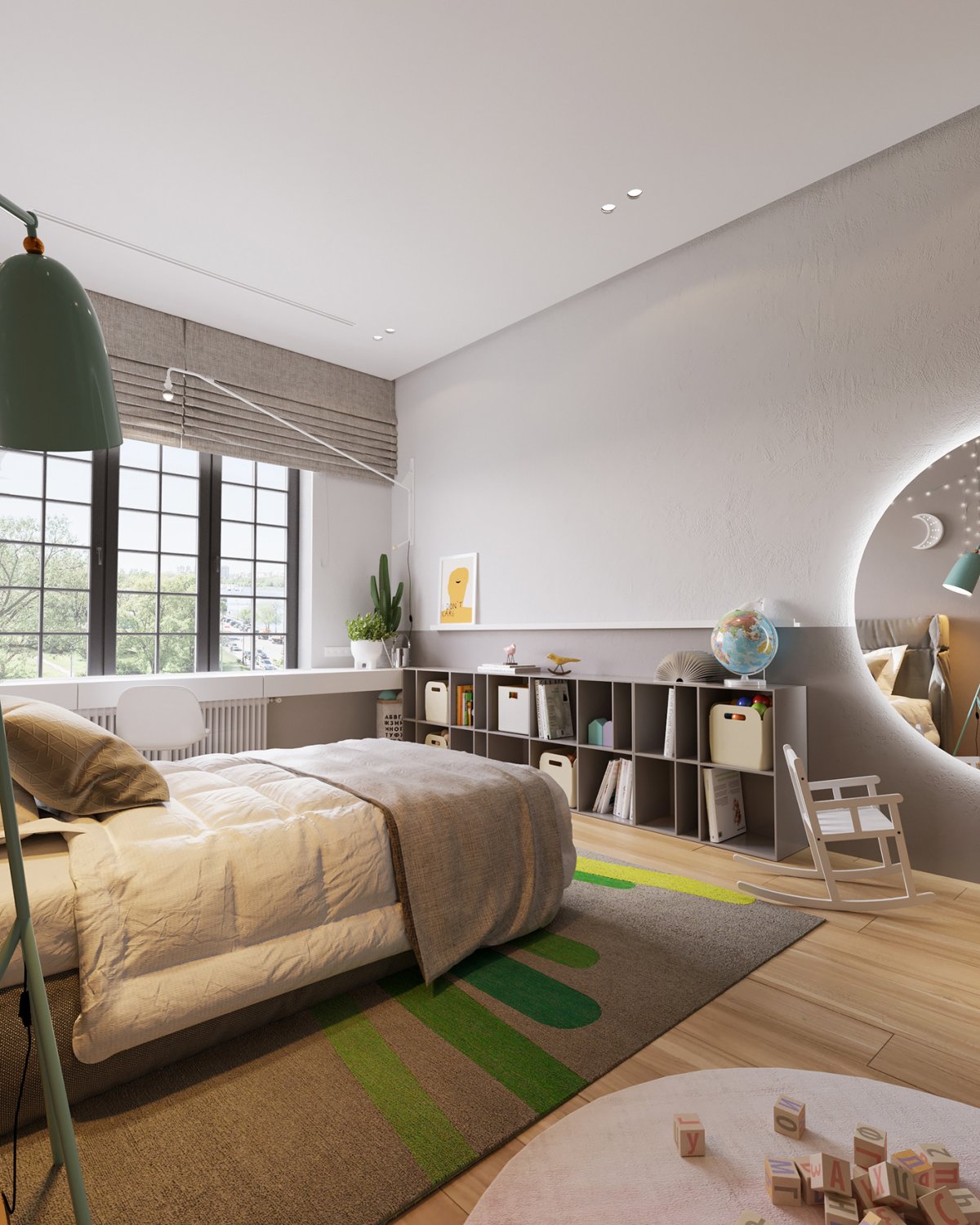 Контемпорари интерьер детская