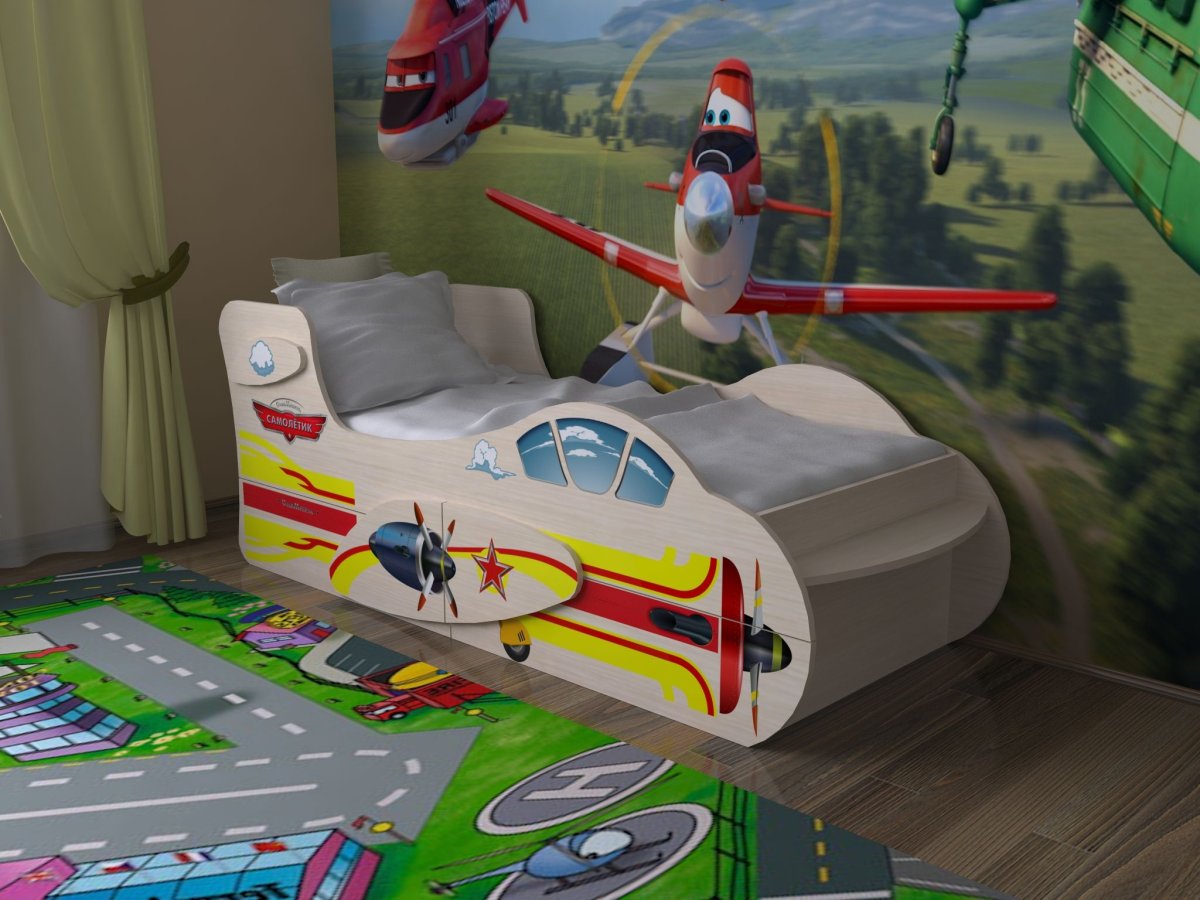 Детская кровать самолет СЛАВМЕБЕЛЬ