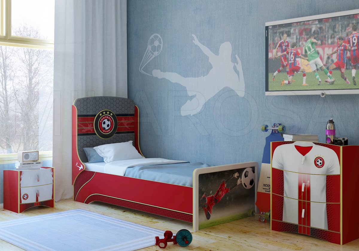 Детская кровать футбол