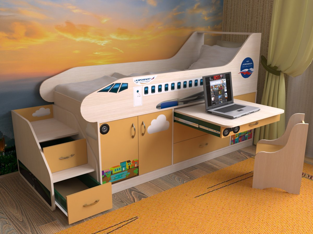 Детская кровать самолет детская кровать самолет СЛАВМЕБЕЛЬ