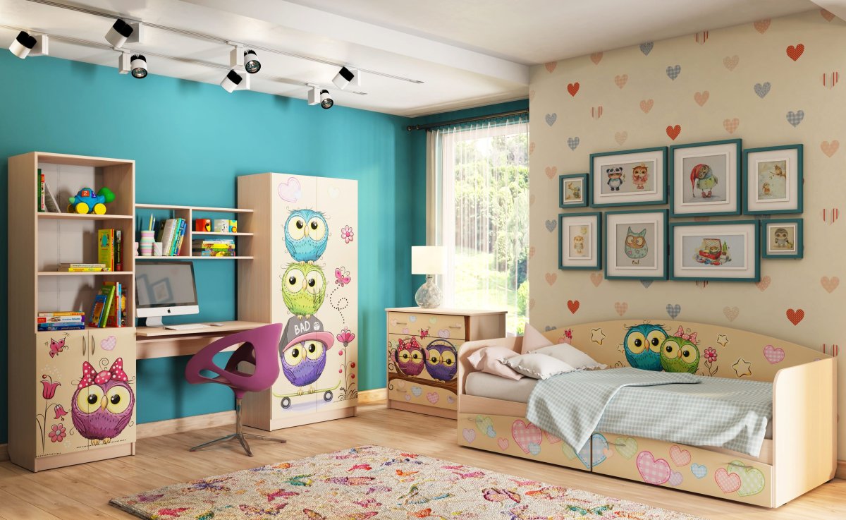 Обои в детской Party