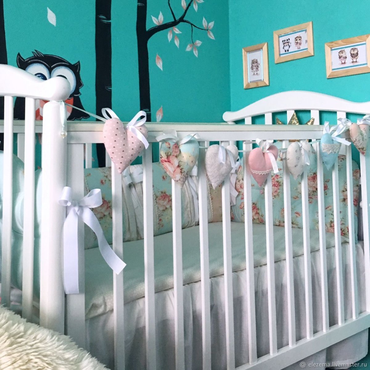 Украшение детской кроватки для новорожденных