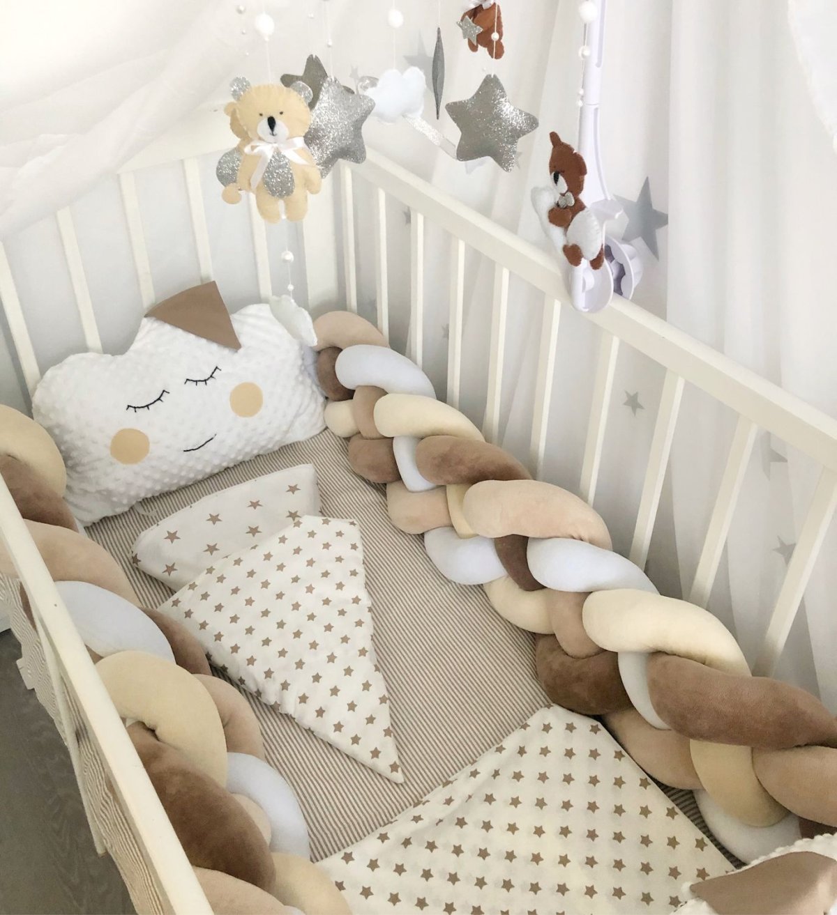 Бортики в кроватку на липучках