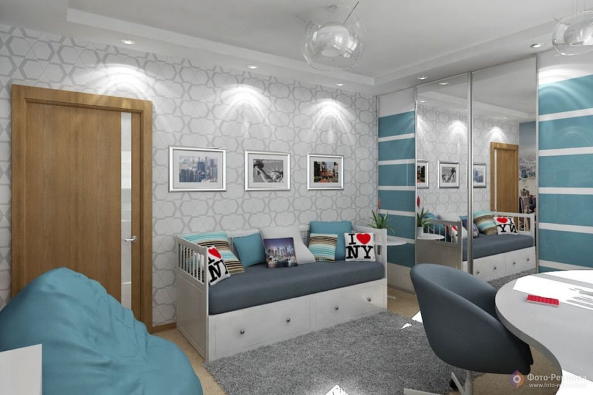Комната для мальчика в светлых тонах