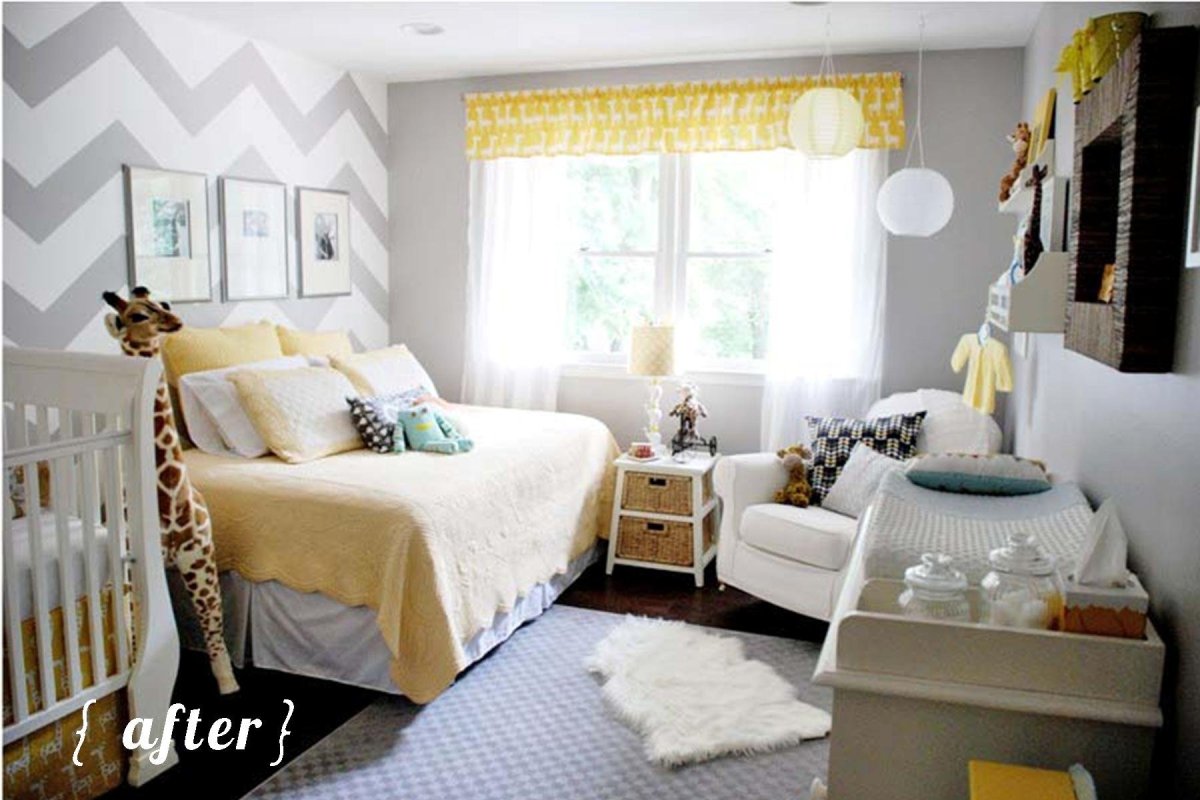 Детская комната в желтом цвете