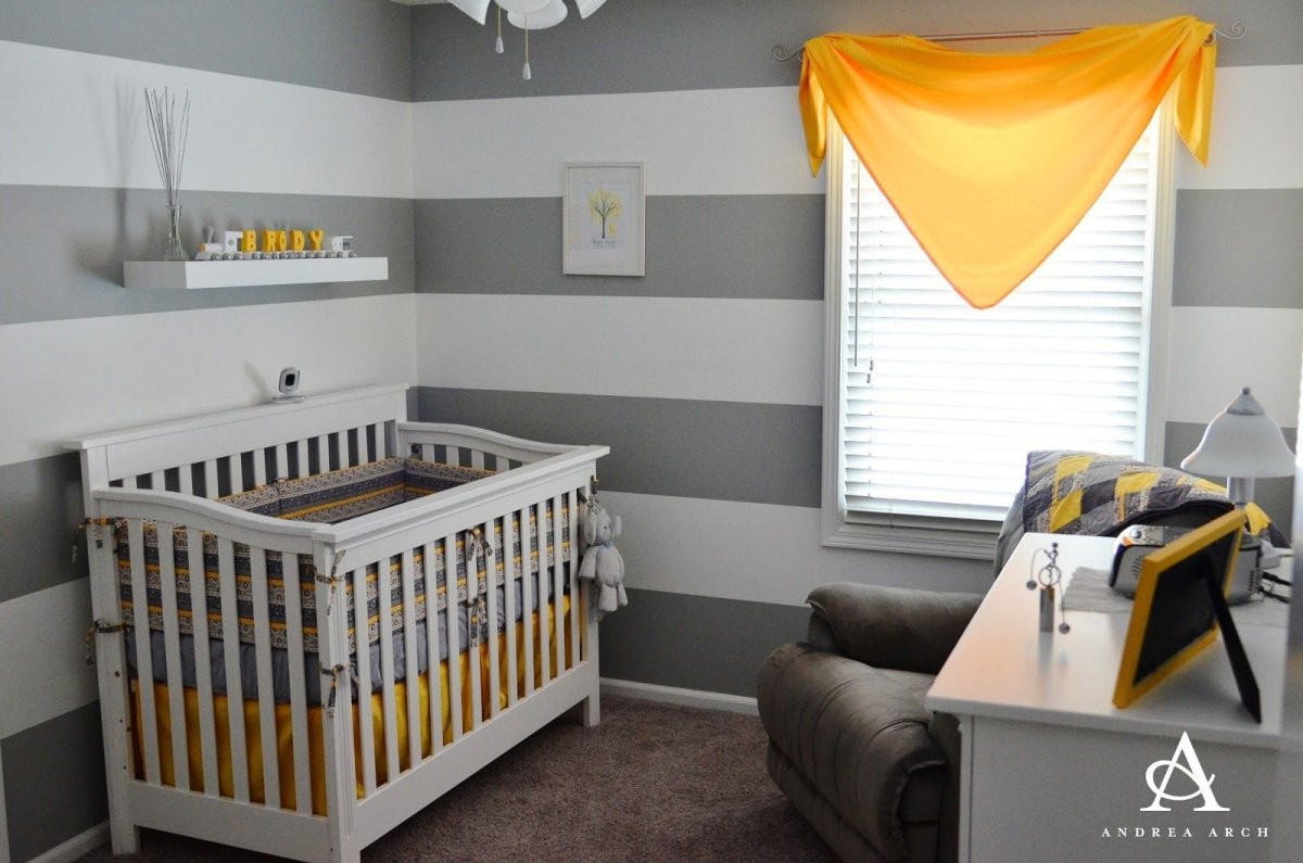 Детская в желтых тонах Скандинавский стиль