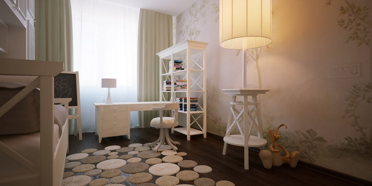 Детская с темным полом