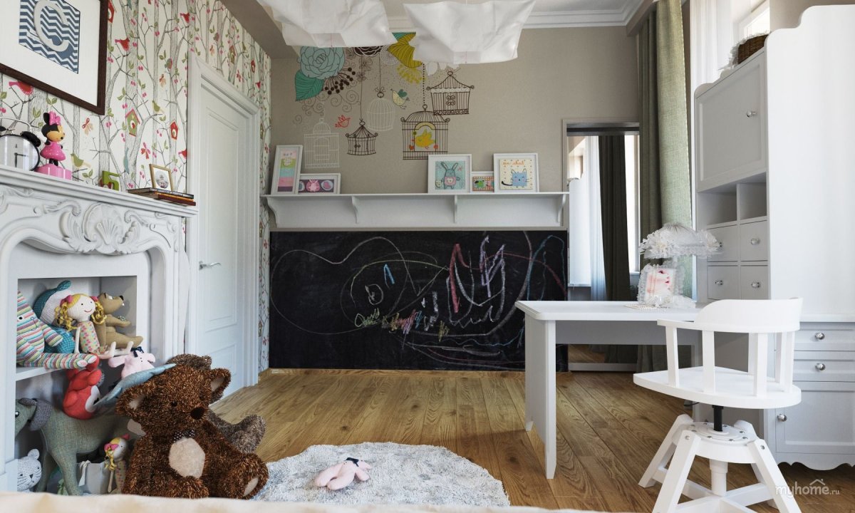 Грифельная краска в интерьере детской