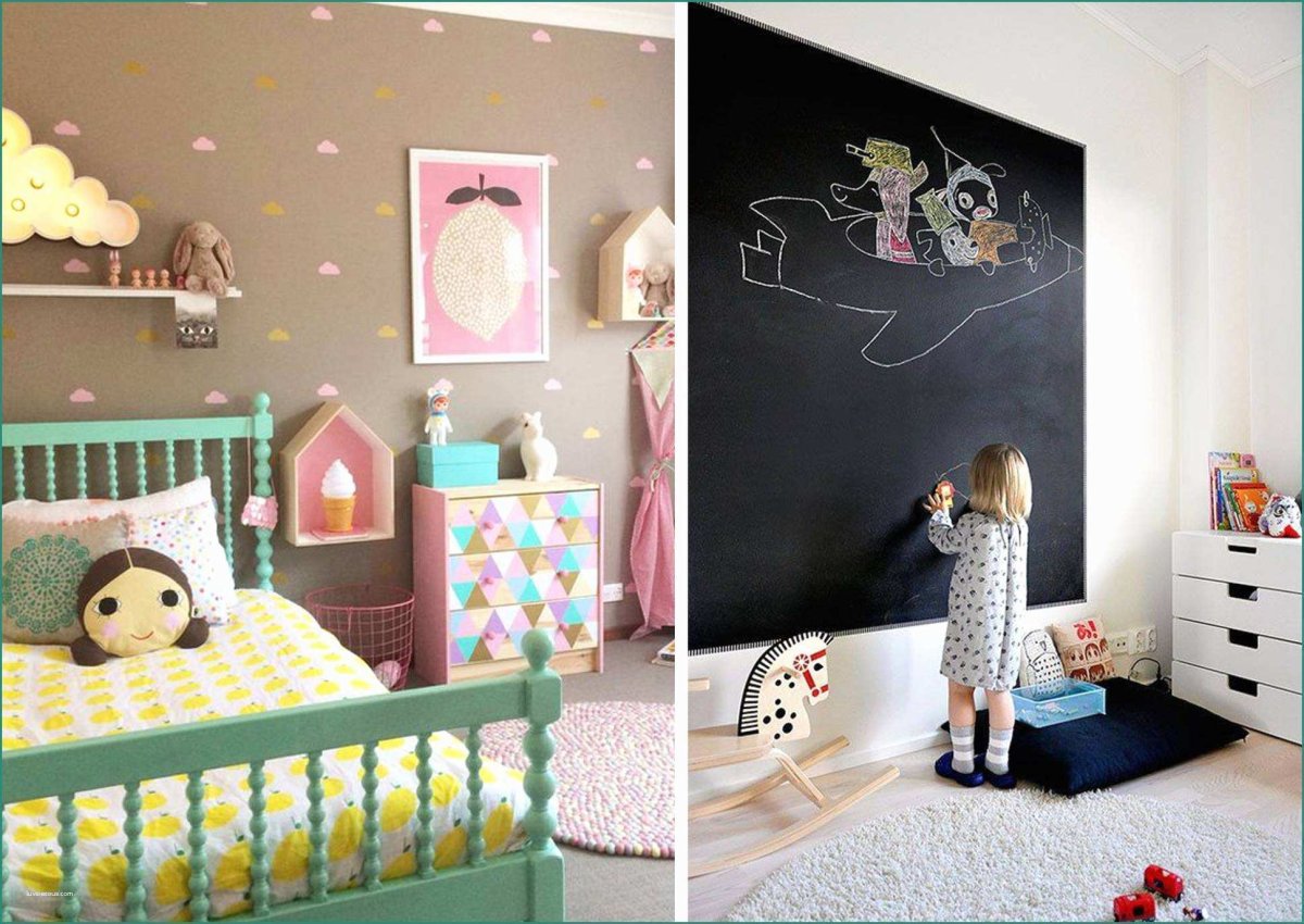 Магнитно грифельная стена в детской