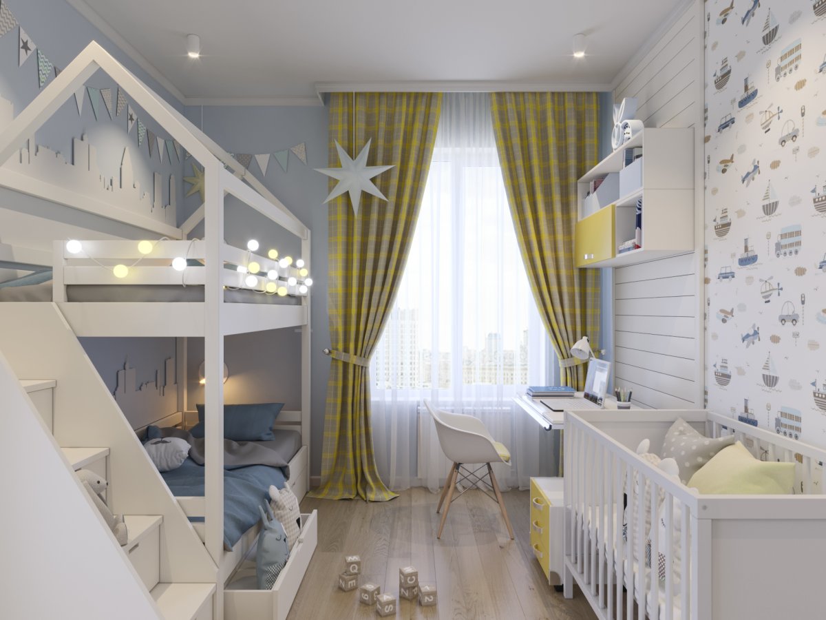 Светлая детская для двоих