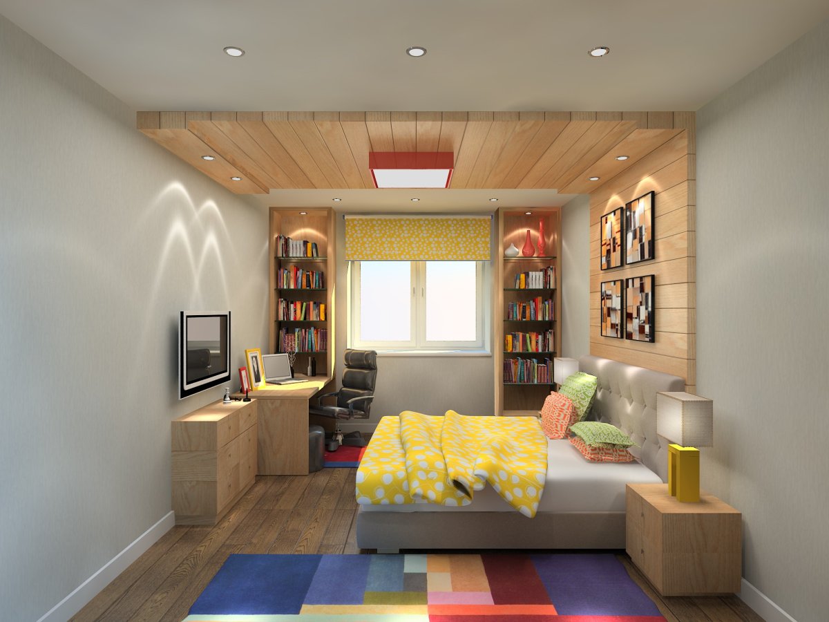 Интерьер проходной комнаты на даче