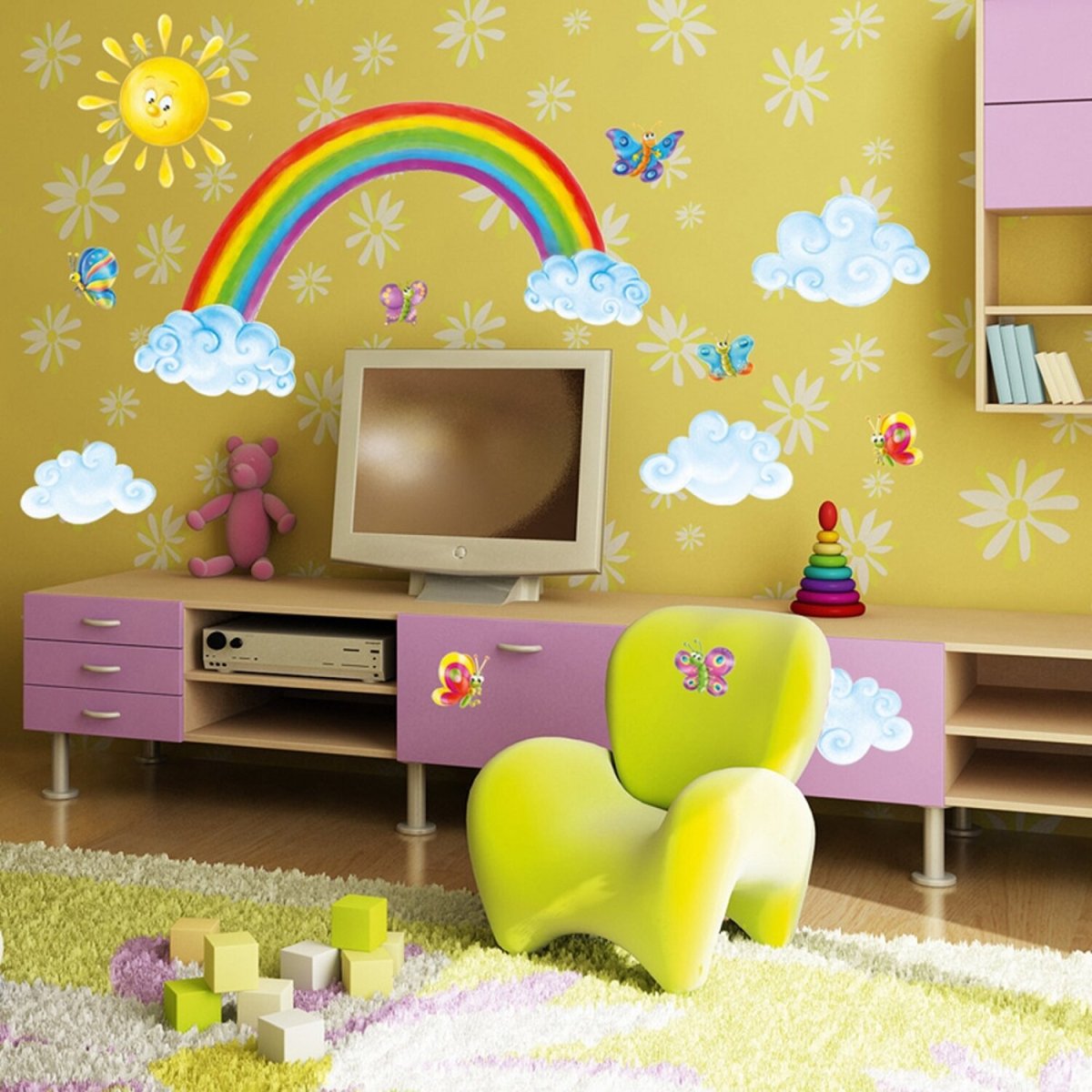 Цвета радуги в интерьере