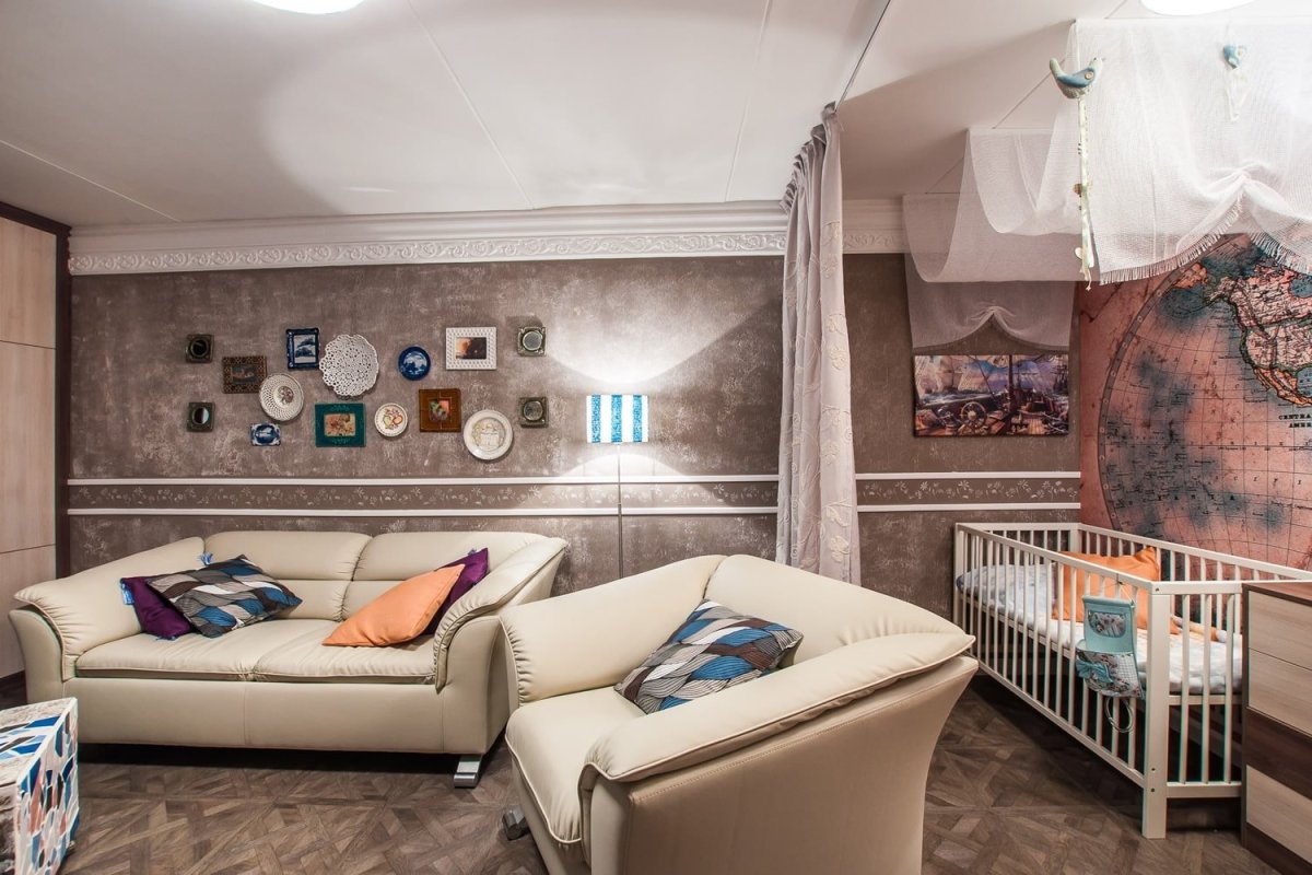 Интерьер однушки с ребенком