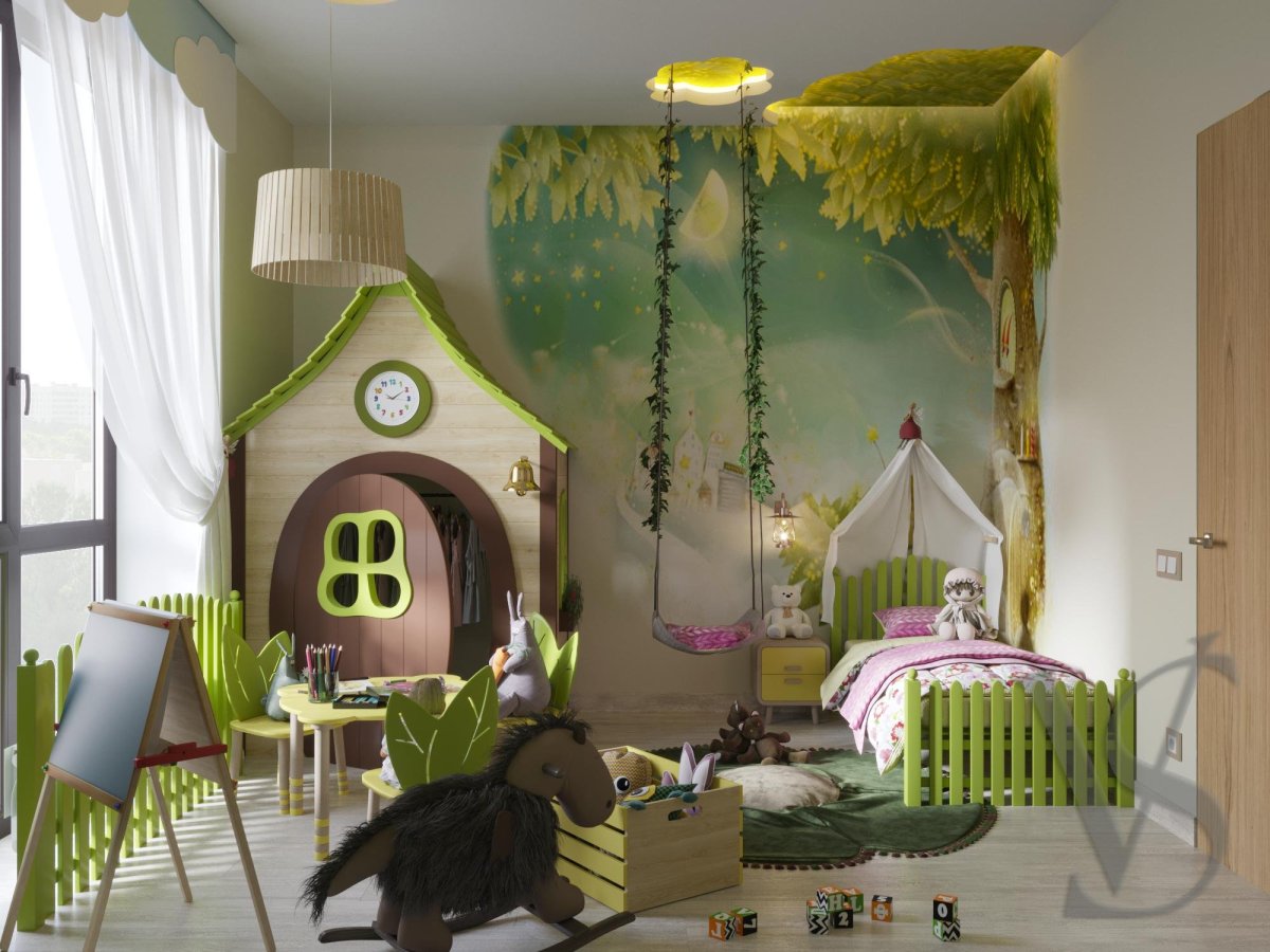 Декор стен в детском саду