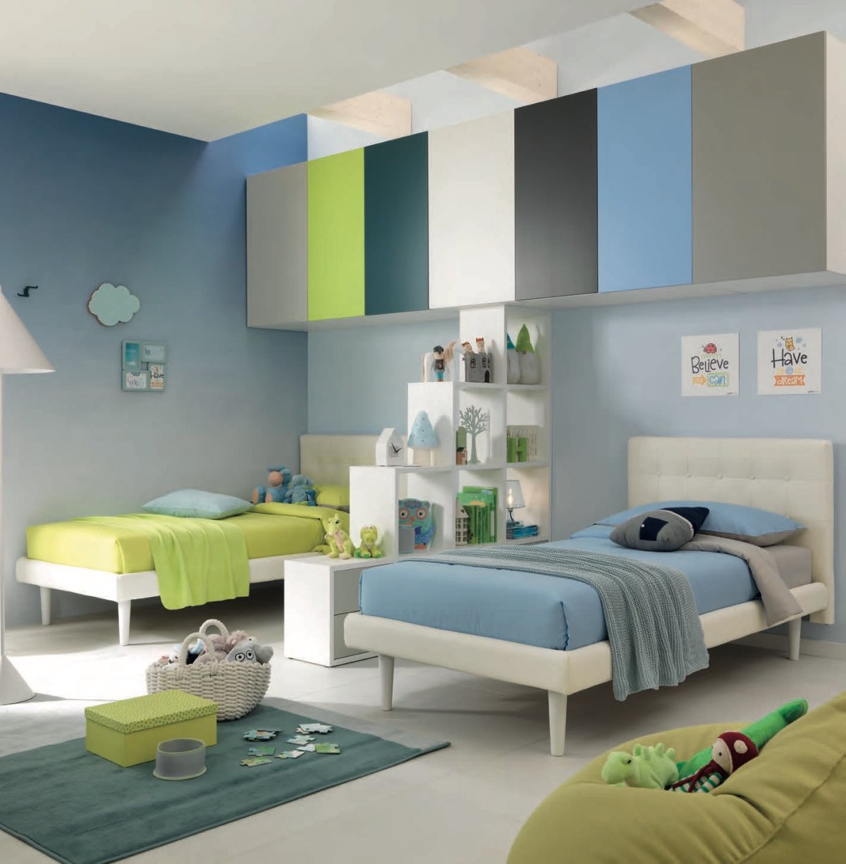 Детская с желтой кроватью икеа