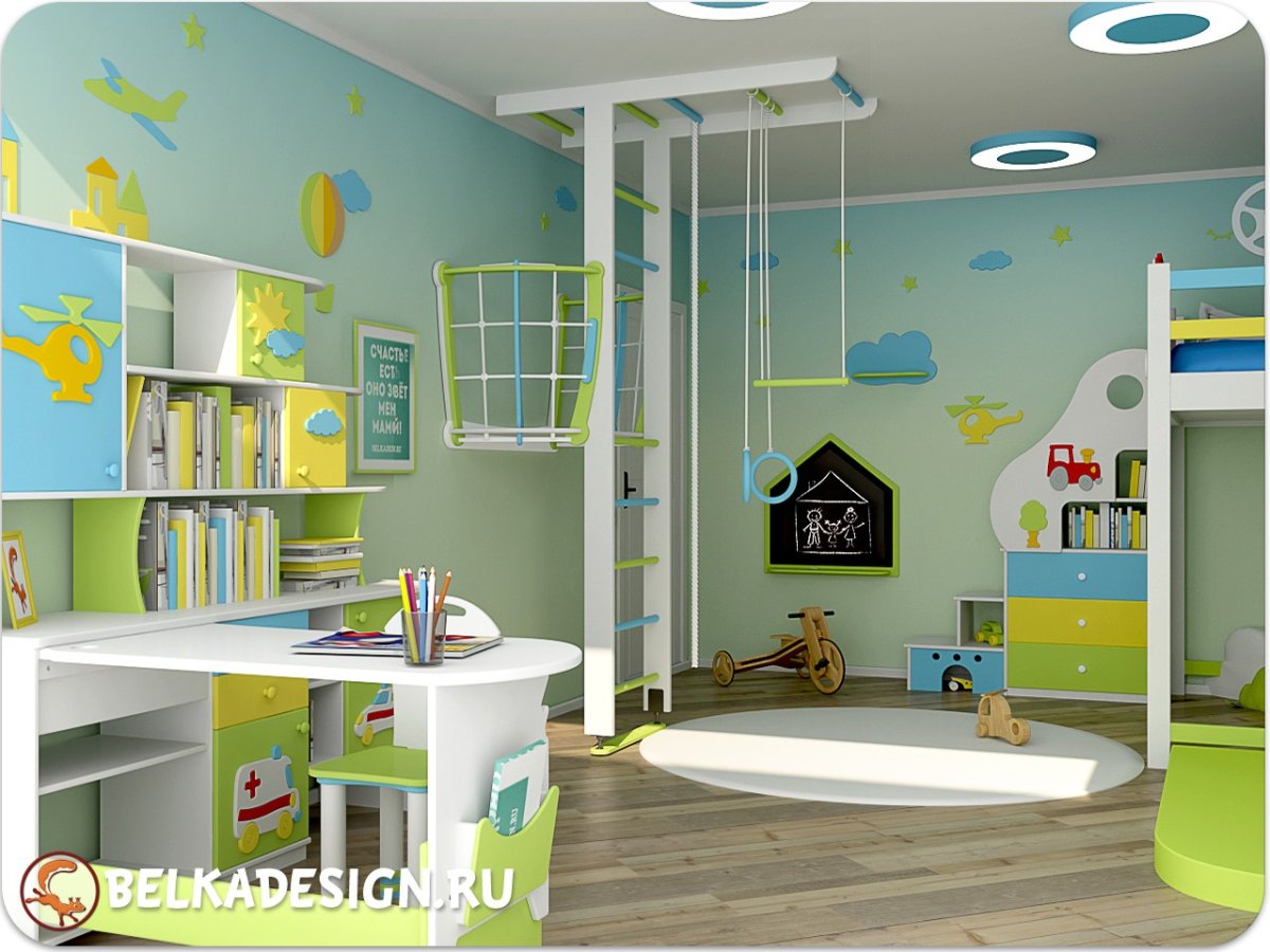 Яркие стены в интерьере