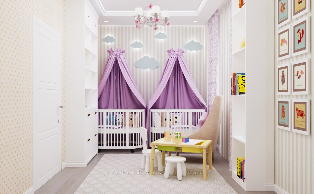 Дизайнер интерьера для близняшек