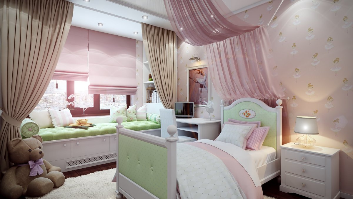 Детские комнаты для девочек
