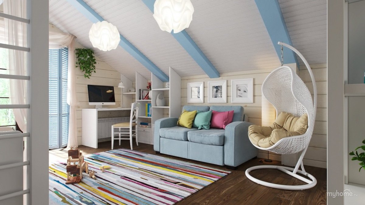 Детская на мансарде
